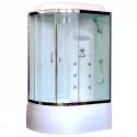 Душевая кабина Royal Bath ВК 120x80 RB8120BK3-WT-CH-R с гидромассажем стекло прозрачное задние стенки Белые Душевая кабина Royal Bath ВК 120x80 RB8120BK3-WT-CH-R с гидромассажем стекло прозрачное задние стенки Белые