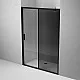Приобрести Душевая дверь AM.PM Gem 140 W90G-140-1-195BG профиль Черный матовый стекло тонированное-прозрачное в магазине сантехники Santeh-Crystal.ru