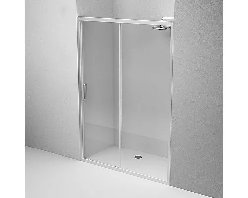 Приобрести Душевая дверь AM.PM Gem 140 W90G-140-1-195MT профиль Хром матовый стекло прозрачное в магазине сантехники Santeh-Crystal.ru