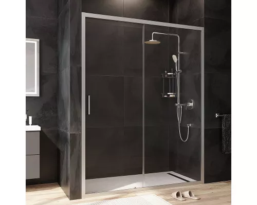 Заказать Душевая дверь AM.PM Gem 150 W90G-150-1-195MT профиль Хром матовый стекло прозрачное в магазине сантехники Santeh-Crystal.ru