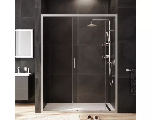 Заказать Душевая дверь AM.PM Gem 150 W90G-150-1-195MT профиль Хром матовый стекло прозрачное в магазине сантехники Santeh-Crystal.ru