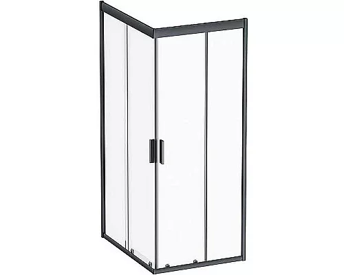 Заказать Душевой уголок AM.PM Gem 100х80 W90G-404-100280-BT профиль Черный матовый стекло прозрачное в магазине сантехники Santeh-Crystal.ru