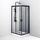 Заказать Душевой уголок AM.PM Gem 100х80 W90G-404-100280-BT профиль Черный матовый стекло прозрачное в магазине сантехники Santeh-Crystal.ru
