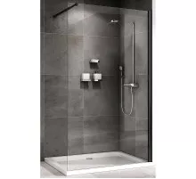 Душевая перегородка Abber Immer Offen 90 AG61090B профиль Черный стекло прозрачное