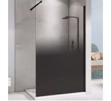 Душевая перегородка Abber Immer Offen 100 AG69101BD профиль Черный стекло прозрачное тонированное