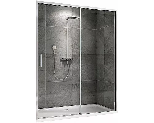 Душевая дверь Abber Komfort 150 AG93150 профиль Хром стекло прозрачное