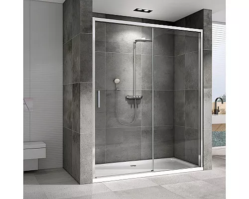 Душевая дверь Abber Komfort 150 AG93150 профиль Хром стекло прозрачное