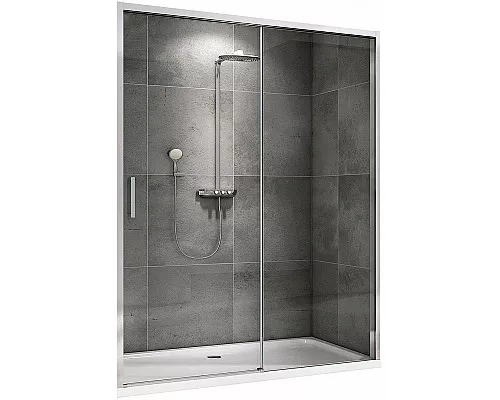 Душевая дверь Abber Komfort 130 AG93130 профиль Хром стекло прозрачное