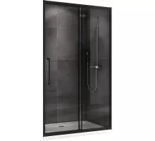 Душевая дверь Abber Schwarzer Diamant 160 AG30160BH профиль Черный стекло прозрачное