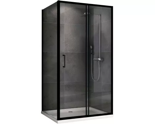 Приобрести Душевой уголок Abber Schwarzer Diamant 150x90 AG30150B5-S90B5 профиль Черный стекло прозрачное в магазине сантехники Santeh-Crystal.ru