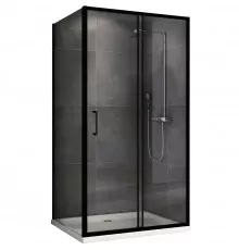 Душевой уголок Abber Schwarzer Diamant 120x80 AG30120B5-S80B5 профиль Черный стекло прозрачное