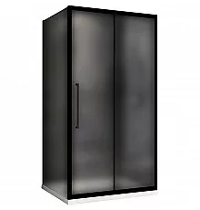 Душевой уголок Abber Schwarzer Diamant 150x80 AG30150BMH-S80BM профиль Черный стекло матовое