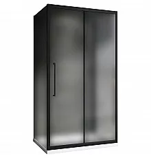 Душевой уголок Abber Schwarzer Diamant 130x80 AG30130BMH-S80BM-S80BM профиль Черный стекло матовое