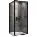Душевой уголок Abber Sonnenstrand 90x90 AG04090B-S90B профиль Черный стекло прозрачное