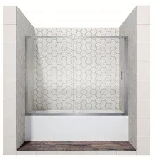 Шторка на ванну Ambassador Bath Screens 150х140 16041104 профиль Хром стекло CrystalPure