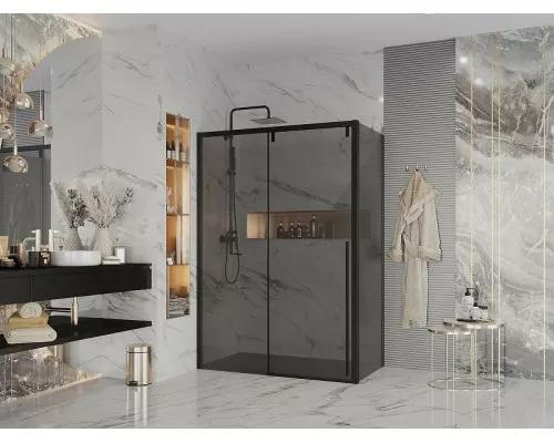 Купить Душевой уголок Ambassador Intense 130x90 110022202IBB-90IBB профиль Черный стекло тонированное в магазине сантехники Santeh-Crystal.ru