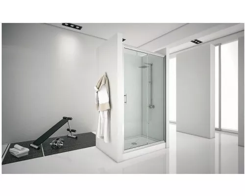 Заказать Душевая дверь Aquanet Alfa NAA6121 160 273611 профиль Хром стекло прозрачное в магазине сантехники Santeh-Crystal.ru