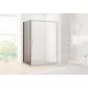 Приобрести Душевая стенка Aquanet Pleasure AE60-F-90H200U-BT 90 профиль Черный стекло прозрачное в магазине сантехники Santeh-Crystal.ru