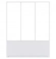 Шторка на ванну Bas Бриз/Верона/Ибица 150 ШТ00066 профиль Белый стекло прозрачное