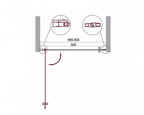 Заказать Душевая дверь BelBagno Etna 60 ETNA-B-1-60-C-Cr профиль Хром стекло прозрачное в магазине сантехники Santeh-Crystal.ru