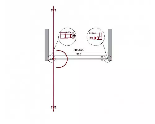 Приобрести Душевая дверь BelBagno Etna 60 ETNA-B-1-60-C-Cr-90 профиль Хром стекло прозрачное в магазине сантехники Santeh-Crystal.ru