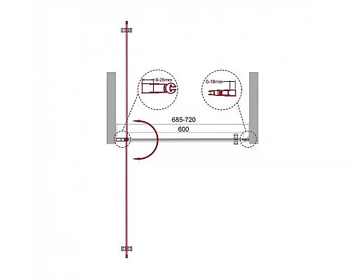 Купить Душевая дверь BelBagno Etna 70 ETNA-B-1-70-C-Cr-90 профиль Хром стекло прозрачное в магазине сантехники Santeh-Crystal.ru