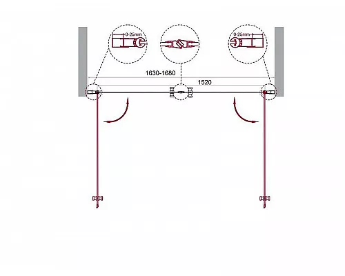 Заказать Душевая дверь BelBagno Etna 170 ETNA-B-2-170-C-Cr профиль Хром стекло прозрачное в магазине сантехники Santeh-Crystal.ru