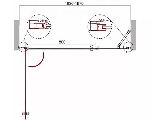 Заказать Душевая дверь BelBagno Etna 170 ETNA-B-11-80+90-C-Cr профиль Хром стекло прозрачное в магазине сантехники Santeh-Crystal.ru