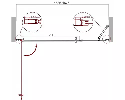 Купить Душевая дверь BelBagno Etna 170 ETNA-B-11-90+80-C-Cr профиль Хром стекло прозрачное в магазине сантехники Santeh-Crystal.ru
