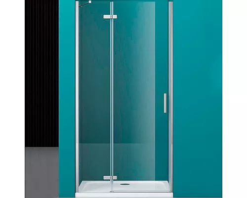 Заказать Душевая дверь BelBagno Kraft 120 KRAFT-B-12-60/60-C-Cr-L профиль Хром стекло прозрачное в магазине сантехники Santeh-Crystal.ru