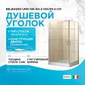 Душевой уголок BelBagno UNO-195-AH-2-100/80-C-Cr 100x80 профиль Хром стекло прозрачное