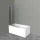Купить Шторка на ванну BelBagno UNO-V-11-100/150-C-Cr профиль Хром стекло прозрачное в магазине сантехники Santeh-Crystal.ru
