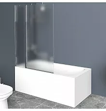 Шторка на ванну BelBagno UNO-V-11-80/150-P-Cr профиль Хром стекло рифленое