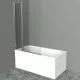 Заказать Шторка на ванну BelBagno UNO-V-11-90/150-C-Cr профиль Хром стекло прозрачное в магазине сантехники Santeh-Crystal.ru