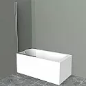 Шторка на ванну BelBagno UNO-V-1-90/150-C-Cr профиль Хром стекло прозрачное