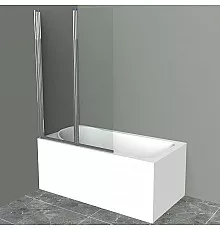 Шторка на ванну BelBagno UNO-V-2-110/150-C-Cr профиль Хром стекло прозрачное