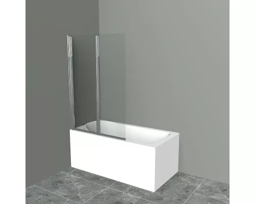 Купить Шторка на ванну BelBagno UNO-V-2-120/150-C-Cr профиль Хром стекло прозрачное в магазине сантехники Santeh-Crystal.ru