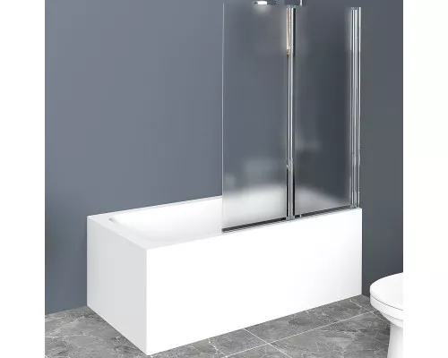 Купить Шторка на ванну BelBagno UNO-V-2-90/150-P-Cr-R профиль Хром стекло рифленое в магазине сантехники Santeh-Crystal.ru