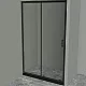 Купить Душевая дверь BelBagno Uno 120 UNO-195-BF-1-120-C-NERO профиль Черный матовый стекло прозрачное в магазине сантехники Santeh-Crystal.ru