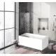 Купить Шторка на ванну BelBagno Uno 90 UNO-V-1-90/150-C-NERO профиль Черный матовый стекло прозрачное в магазине сантехники Santeh-Crystal.ru