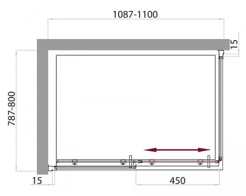 Заказать Душевой уголок BelBagno Uno 110x80 UNO-AH-1-110/80-C-Cr профиль Хром стекло прозрачное в магазине сантехники Santeh-Crystal.ru