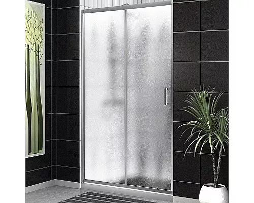 Купить Душевая дверь BelBagno Uno 120 UNO-195-BF-1-120-CH-CR профиль Хром стекло шиншилла в магазине сантехники Santeh-Crystal.ru