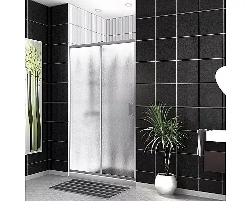 Купить Душевая дверь BelBagno Uno 120 UNO-195-BF-1-120-CH-CR профиль Хром стекло шиншилла в магазине сантехники Santeh-Crystal.ru