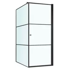 Душевой уголок Berges Dark 90х90 061020R профиль Черный матовый стекло прозрачное
