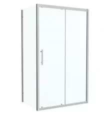 Душевой уголок Bravat Stream 120x80 BS120.3103S профиль Хром стекло прозрачное