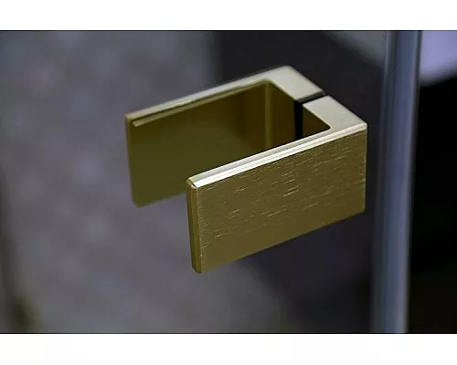 Купить Душевая дверь Cezares Bellagio 140 BELLAGIO-B-12-140-C-BORO профиль Золото брашированное стекло прозрачное в магазине сантехники Santeh-Crystal.ru