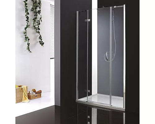 Приобрести Душевая дверь Cezares Bergamo 205 L BERGAMO-W-B-13-90+60/60-C-Cr-L профиль Хром стекло прозрачное в магазине сантехники Santeh-Crystal.ru