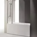 Шторка на ванну Cezares ECO-O-V-11-120/140-C-Cr профиль Хром стекло прозрачное