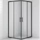 Купить Душевой уголок Cezares Eco 100x100 ECO-O-A-2-100-C-NERO профиль Черный матовый стекло прозрачное в магазине сантехники Santeh-Crystal.ru