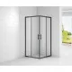 Купить Душевой уголок Cezares Eco 100x100 ECO-O-A-2-100-C-NERO профиль Черный матовый стекло прозрачное в магазине сантехники Santeh-Crystal.ru